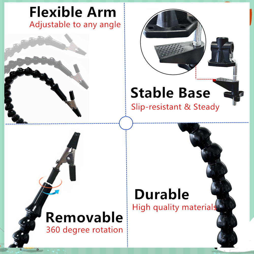 AliExpress Soldering Helping Hands Station with Flexible Arms, view 3