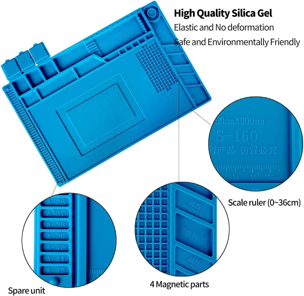 AliExpress Heat-Resistant Silicone Soldering Mat (932F), view 3