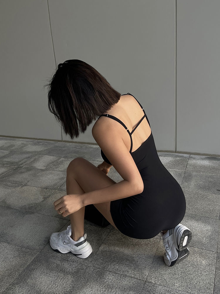 AliExpress Solid Backless Tank Bodysuit Sexy Hot Camisole Top Jumpsuit Women's Bodycon Summer Black Sleeveless Slim Rompers Y2k Clothing, view 3