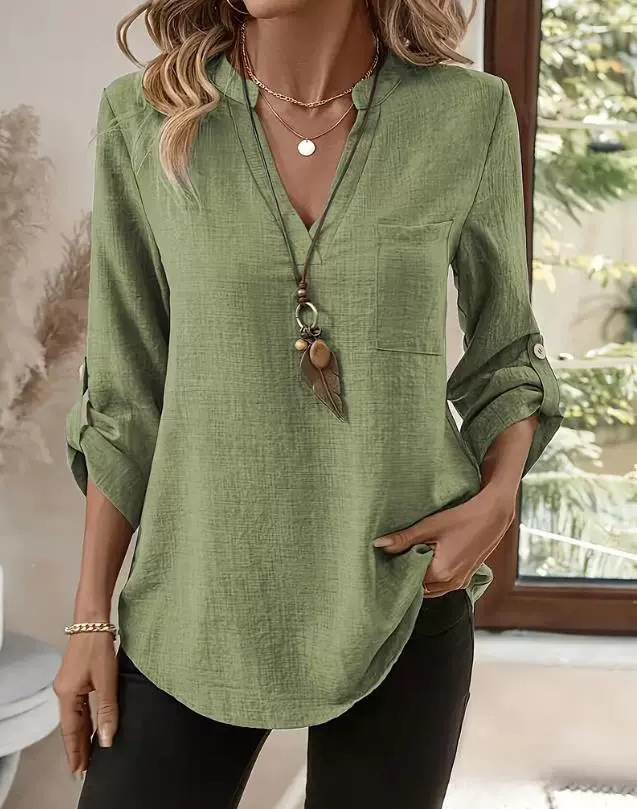 AliExpress Solid Casual Loose Blouses For Women Fashion 2025 Autumn Vintage Women's Oversized Shirts And Blouses Elegant Youth Female Tops, view 6
