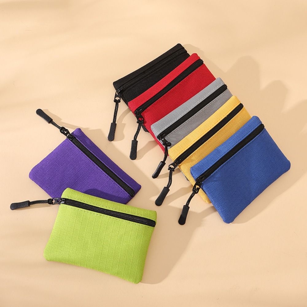 AliExpress Solid Color Mini Coin Purse Unisex Zipper Canvas Coin Key Bag Kid Storage Pouch Money Pocket