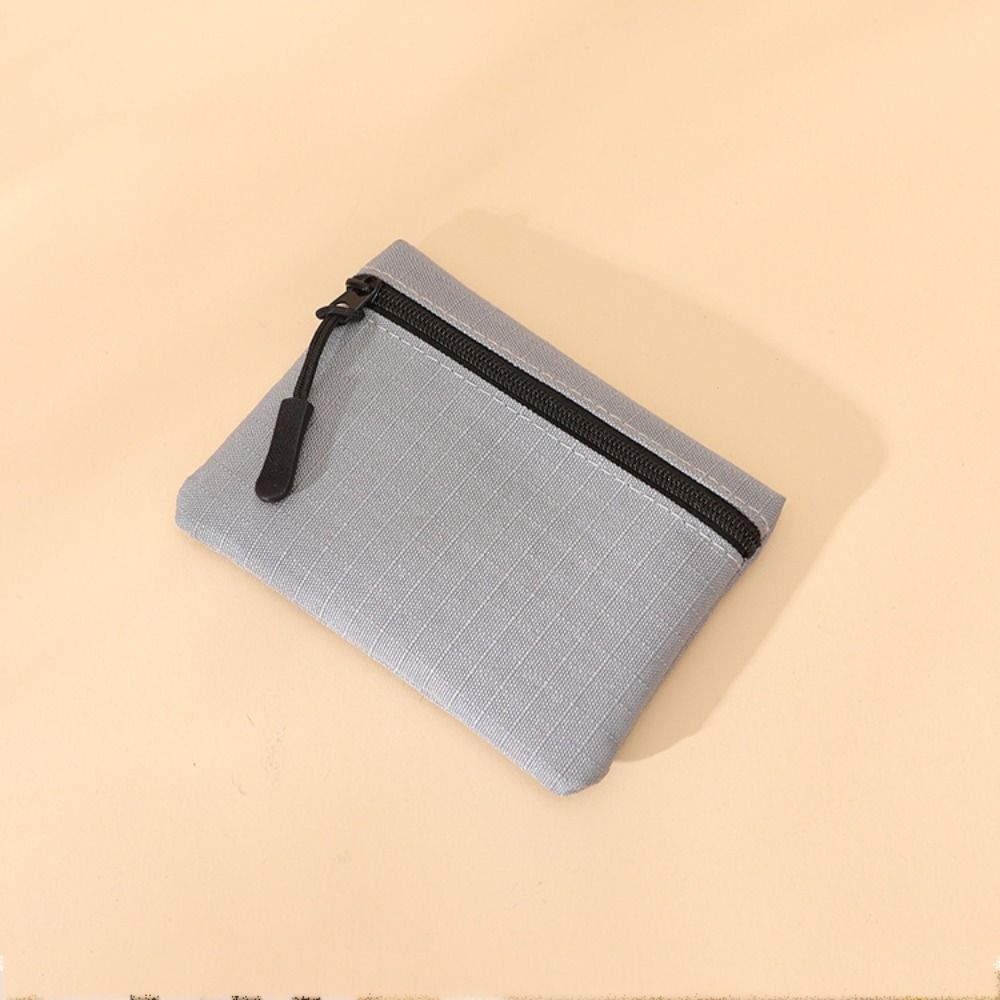 AliExpress Solid Color Mini Coin Purse Unisex Zipper Canvas Coin Key Bag Kid Storage Pouch Money Pocket, view 4