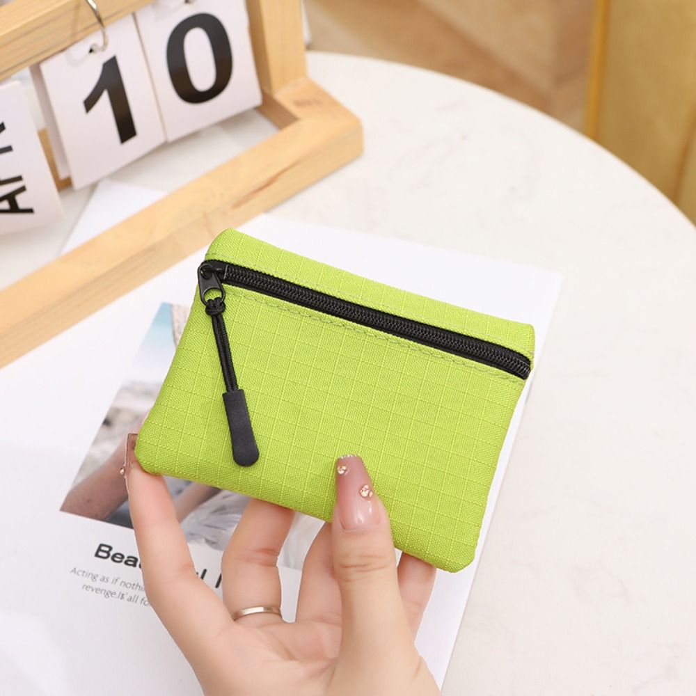 AliExpress Solid Color Mini Coin Purse Unisex Zipper Canvas Coin Key Bag Kid Storage Pouch Money Pocket, view 5