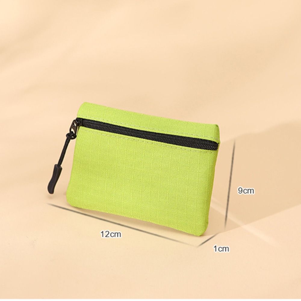 AliExpress Solid Color Mini Coin Purse Unisex Zipper Canvas Coin Key Bag Kid Storage Pouch Money Pocket, view 6