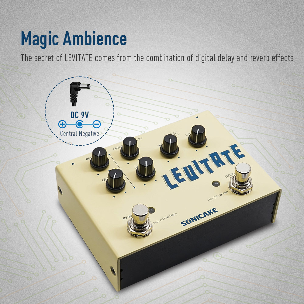 AliExpress SONICAKE Local Levitate Digital Delay and Reverb 2 in 1 Functions Guitar Effects Pedal with Dual Footswitch Shipping from US, view 3
