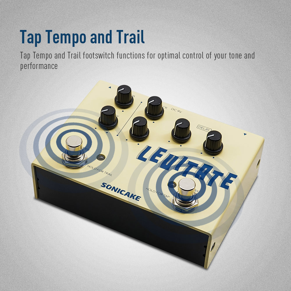 AliExpress SONICAKE Local Levitate Digital Delay and Reverb 2 in 1 Functions Guitar Effects Pedal with Dual Footswitch Shipping from US, view 5