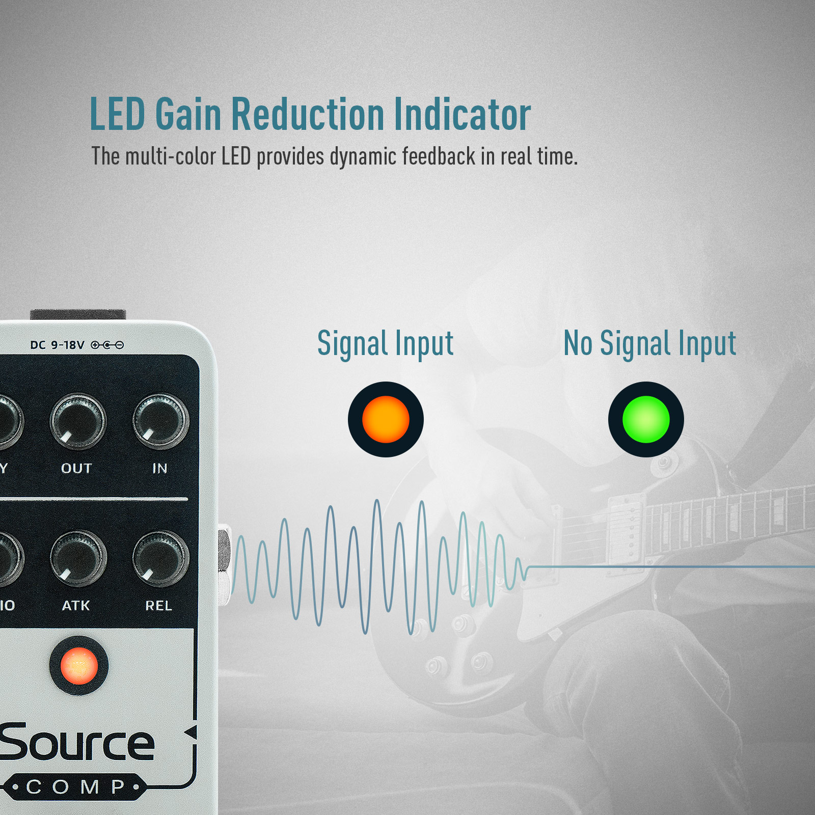 AliExpress SONICAKE Source Compressor 1176 Studio Compressor Guitar Effects Pedal Analog Buffered-Bypass QSS-27, view 3