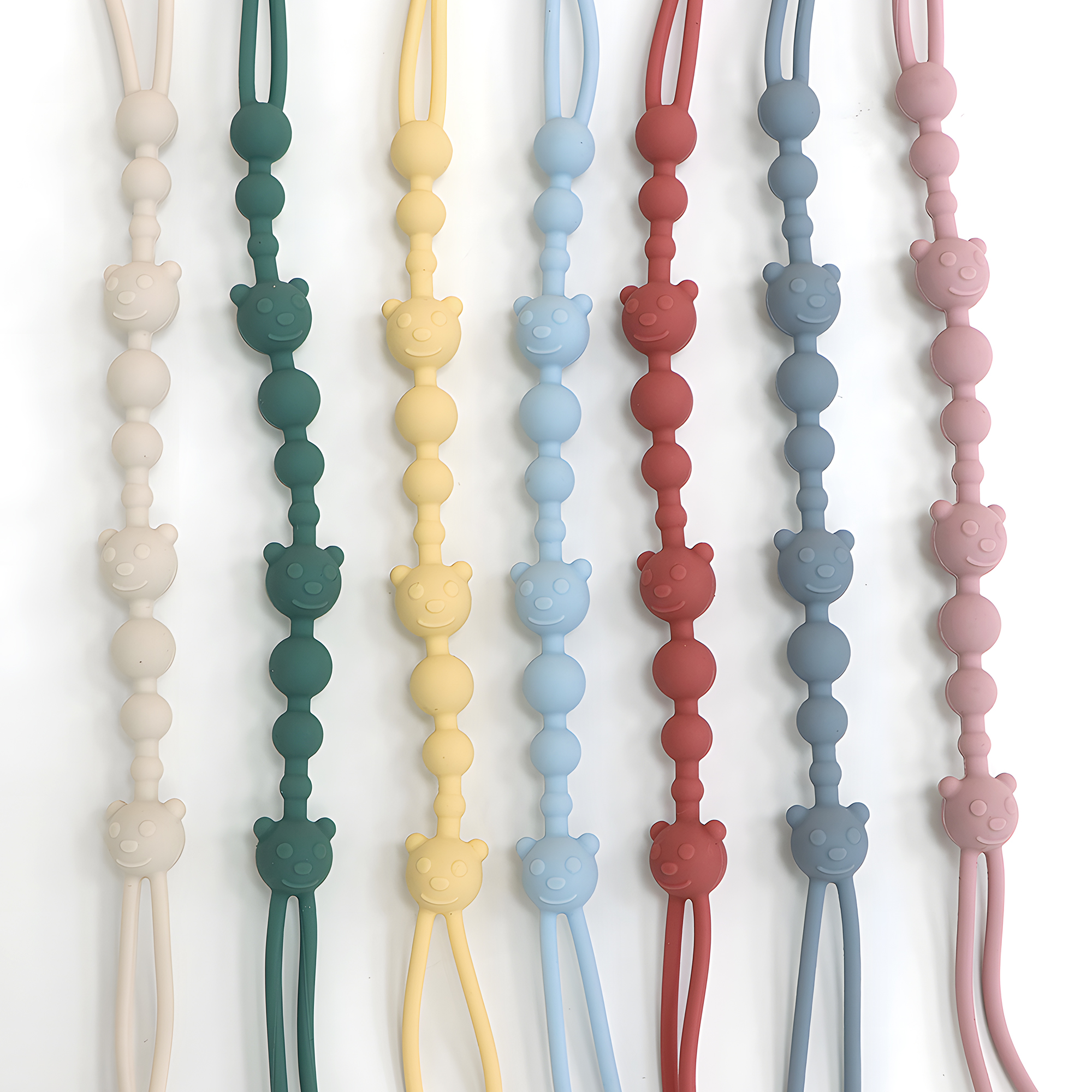 AliExpress Soothing Pacifier Anti-chain Baby Stroller Teether Anti-loss Chain Baby Silicone Pacifier Clip Toy Biting Glue Lanyard, view 3