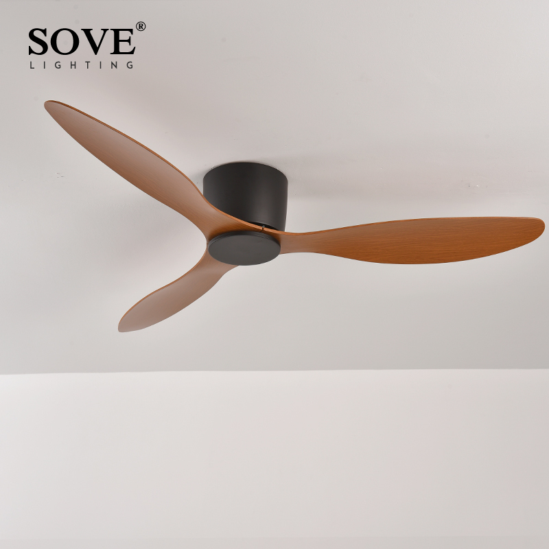 AliExpress SOVE Modern White Low Floor DC Motor 30W Ceiling Fans With Remote Control Simple Ceiling Fan Without Light Home Fan 220V, view 3