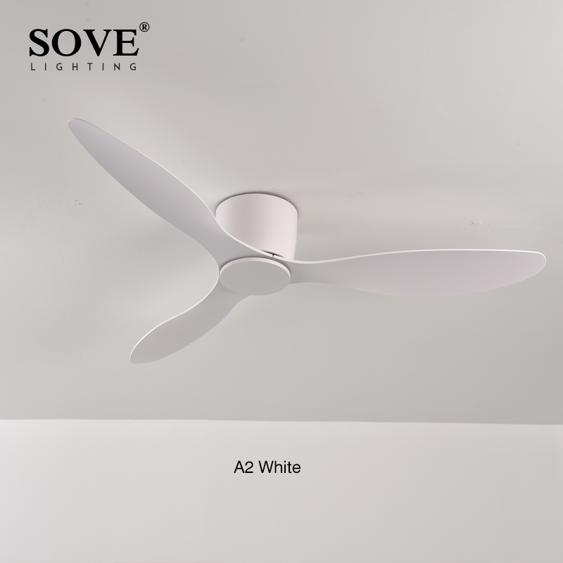 AliExpress SOVE Modern White Low Floor DC Motor 30W Ceiling Fans With Remote Control Simple Ceiling Fan Without Light Home Fan 220V, view 5