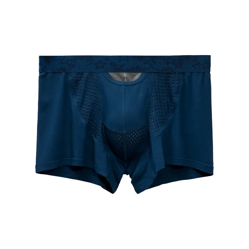 AliExpress Spermatic cord bullet split underwear men's scrotal vein underpants Ice silk pouch curved flat corner English tights