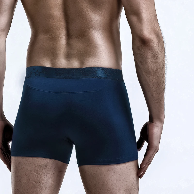 AliExpress Spermatic cord bullet split underwear men's scrotal vein underpants Ice silk pouch curved flat corner English tights, view 3