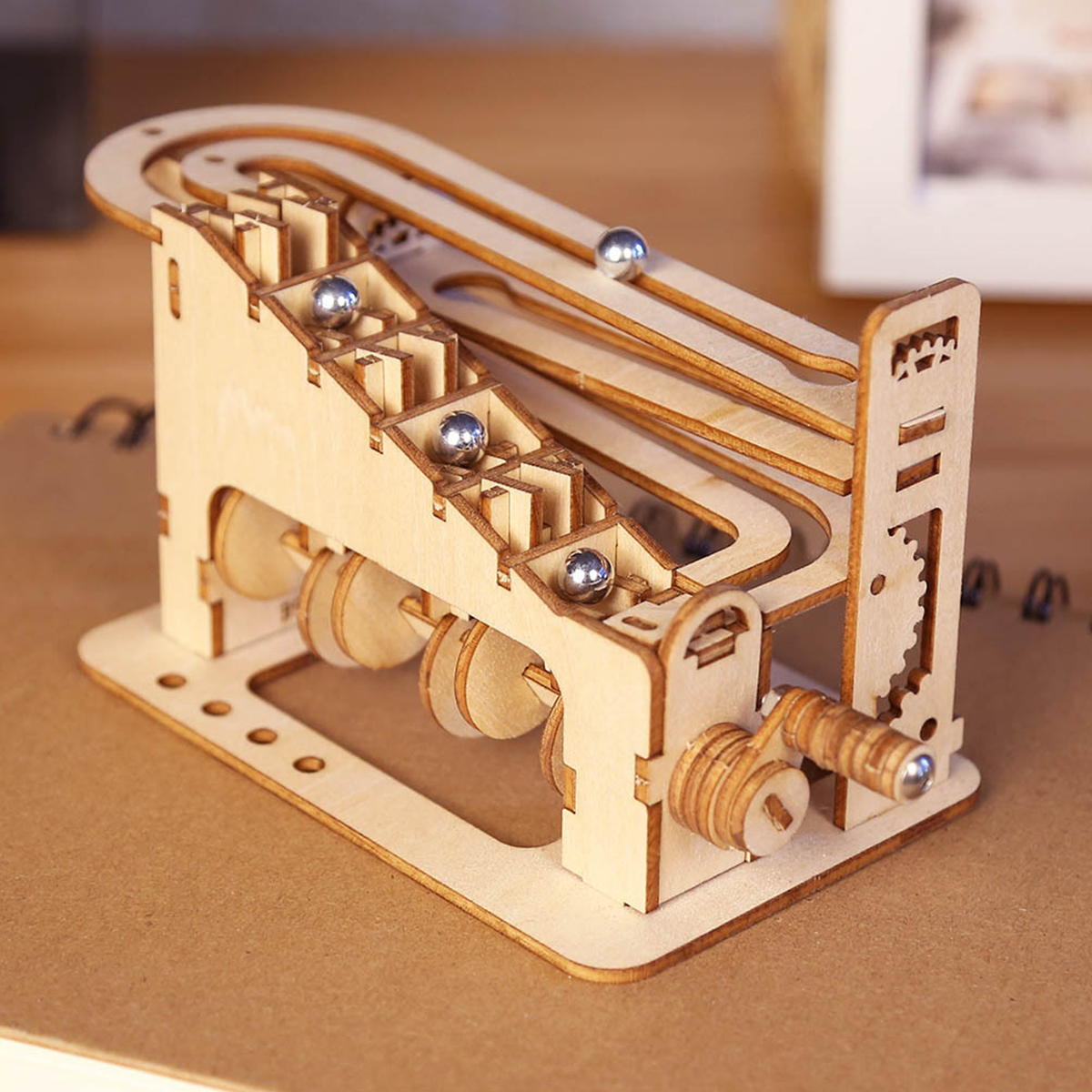 AliExpress Spiral Marble Run 3D Wooden Puzzles for Adults and Teens DIY Model Building Kits with Mechanical Puzzles 
