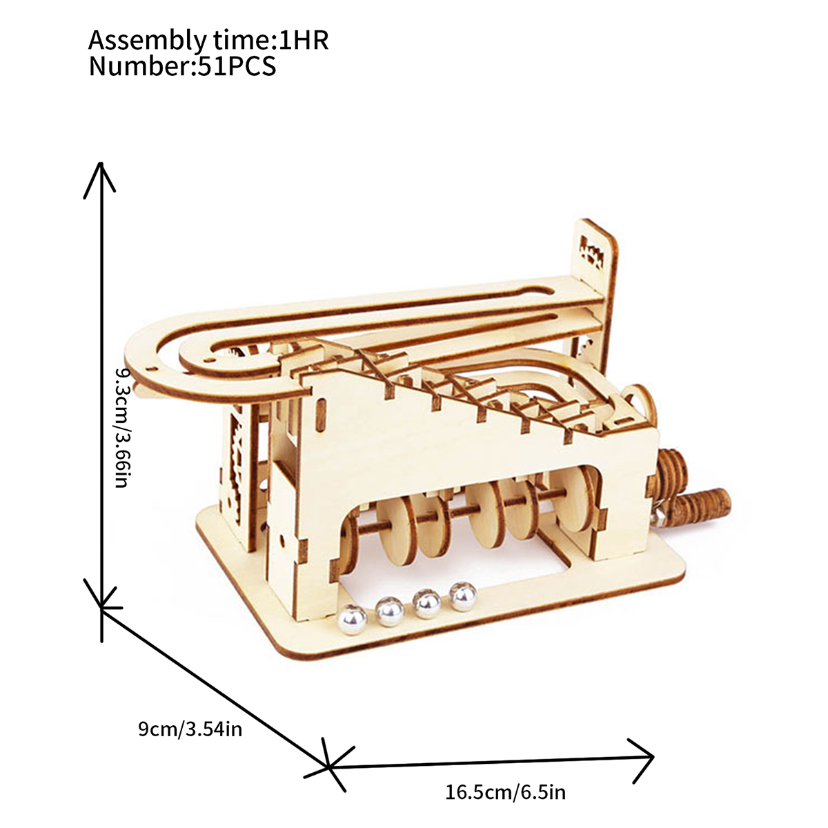 AliExpress Spiral Marble Run 3D Wooden Puzzles for Adults and Teens DIY Model Building Kits with Mechanical Puzzles , view 2