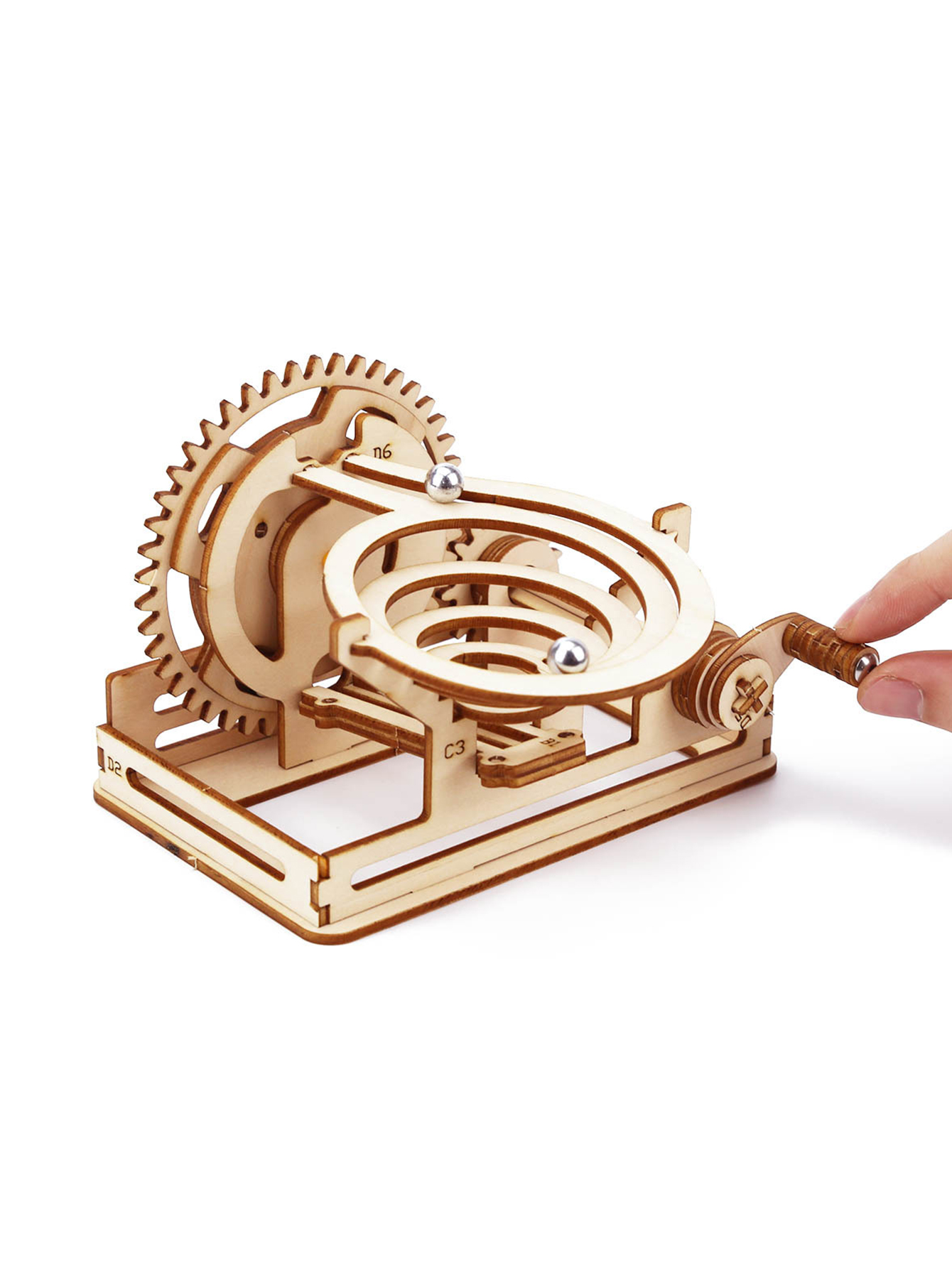AliExpress Spiral Marble Run 3D Wooden Puzzles for Adults and Teens DIY Model Building Kits with Mechanical Puzzles , view 5