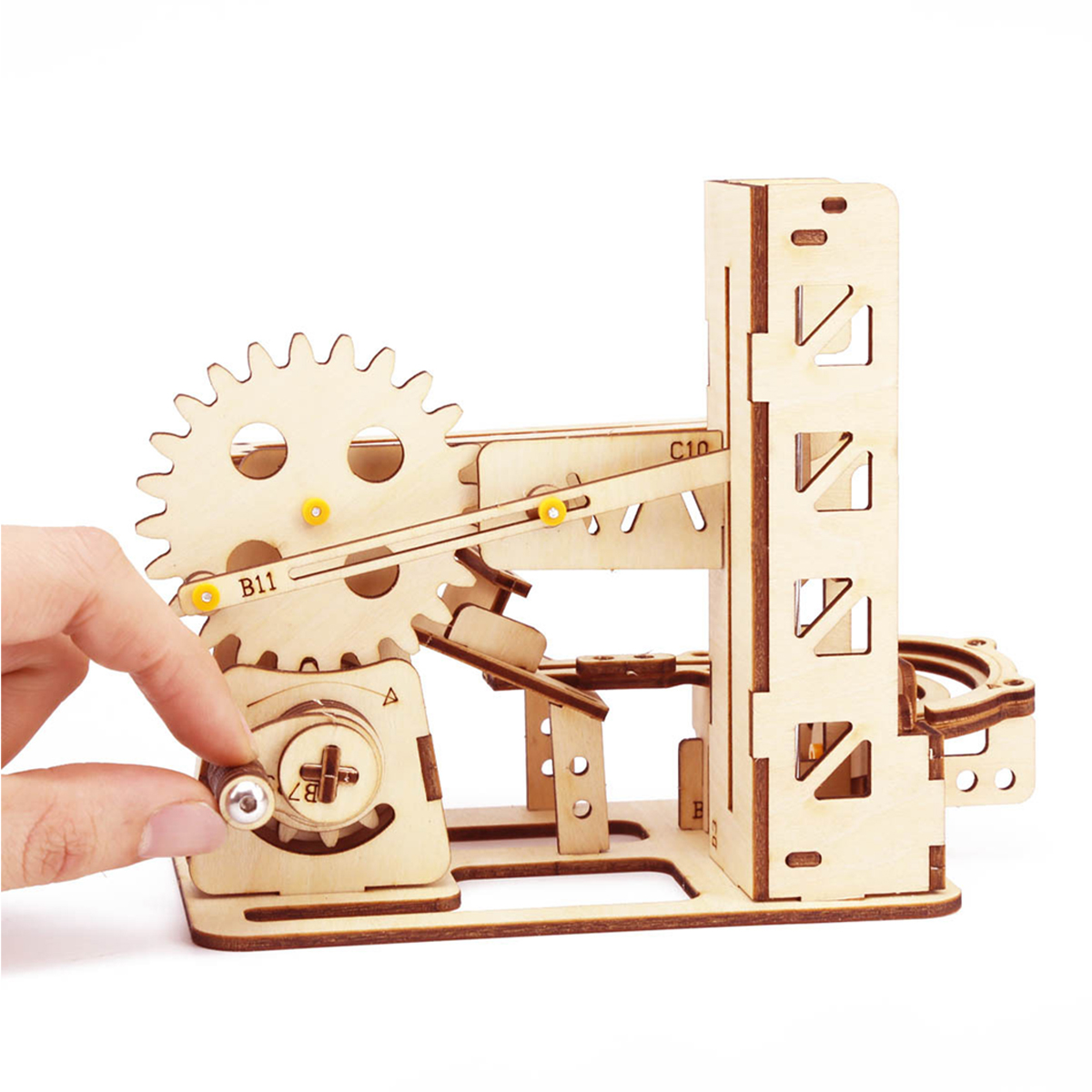 AliExpress Spiral Marble Run 3D Wooden Puzzles for Adults and Teens DIY Model Building Kits with Mechanical Puzzles , view 6