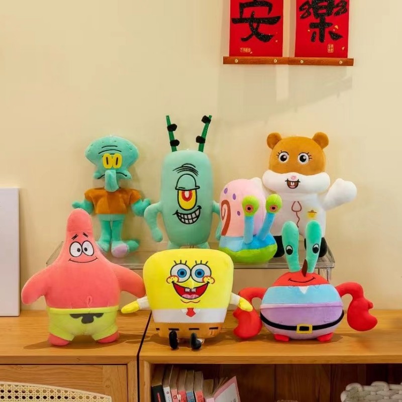 AliExpress Spongebob Patrick Star Eugene H. Krabs Gary the Snail Plush Toy Throw Pillow Halloween Decorations Birthday Gift Boy