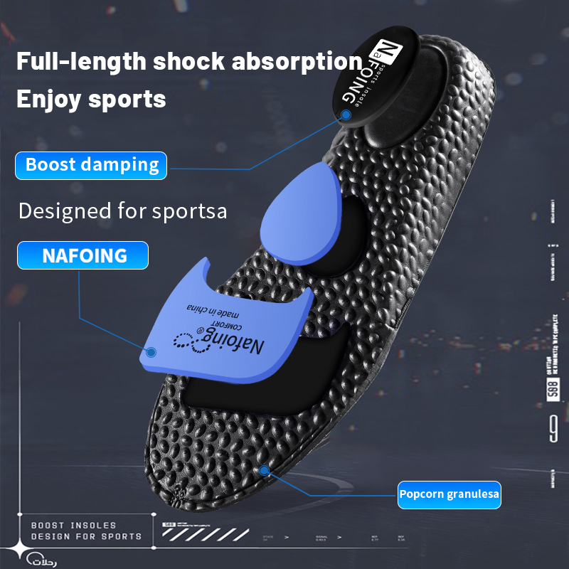 AliExpress Sport Insoles for Shoes Sole Shock Absorption Deodorant Breathable Cushion Running Insoles For Feet Man Women Massage Care Pads, view 4
