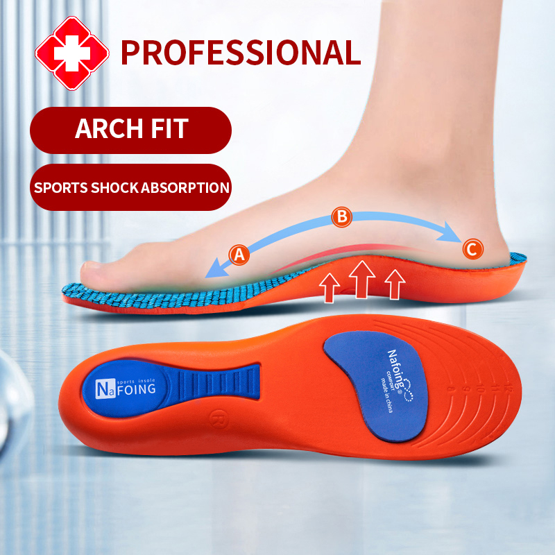 AliExpress Sport Orthopedic Insoles for Feet Men Women EVA Breathable Shock Absorption Shoes Insole for Running Basketball Sport Care Pads, view 4
