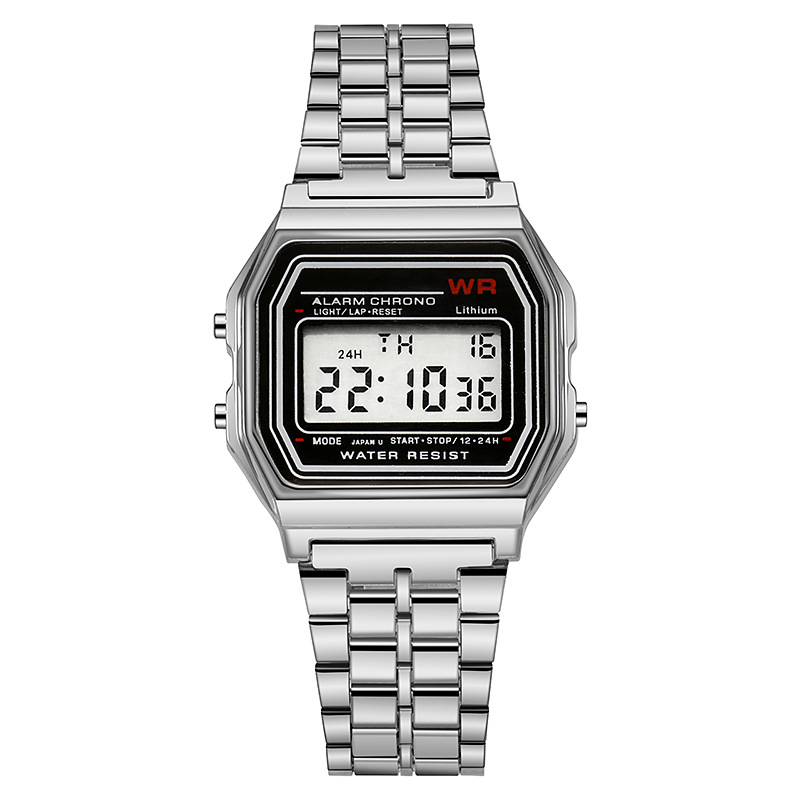 AliExpress Rose Gold Retro Digital Alarm Watch, view 2