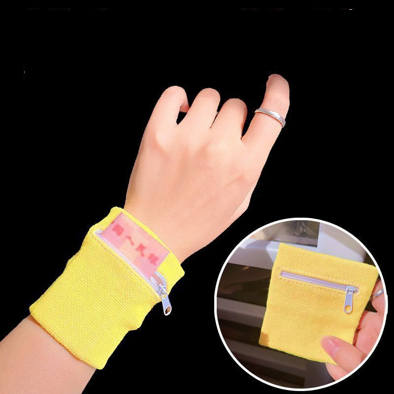 AliExpress Sports Wristband with Zipper Pouch Running Sports Arm Band Bag For MP3 Key Card Storage Bag Basketball Sweatbands Wristband Bags, view 2