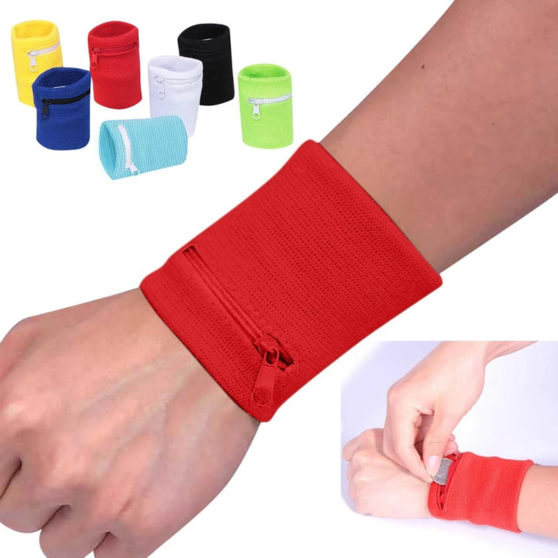 AliExpress Sports Wristband with Zipper Pouch Running Sports Arm Band Bag For MP3 Key Card Storage Bag Basketball Sweatbands Wristband Bags, view 4