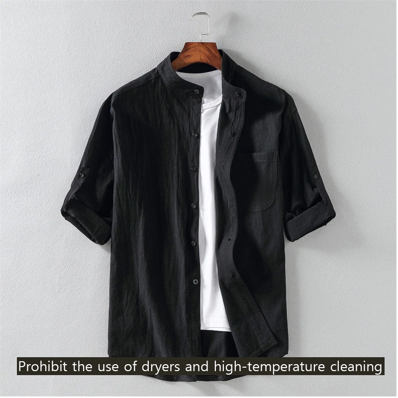 AliExpress Men's Stand-Collar Short-Sleeve Shirt (Plus Size), view 2