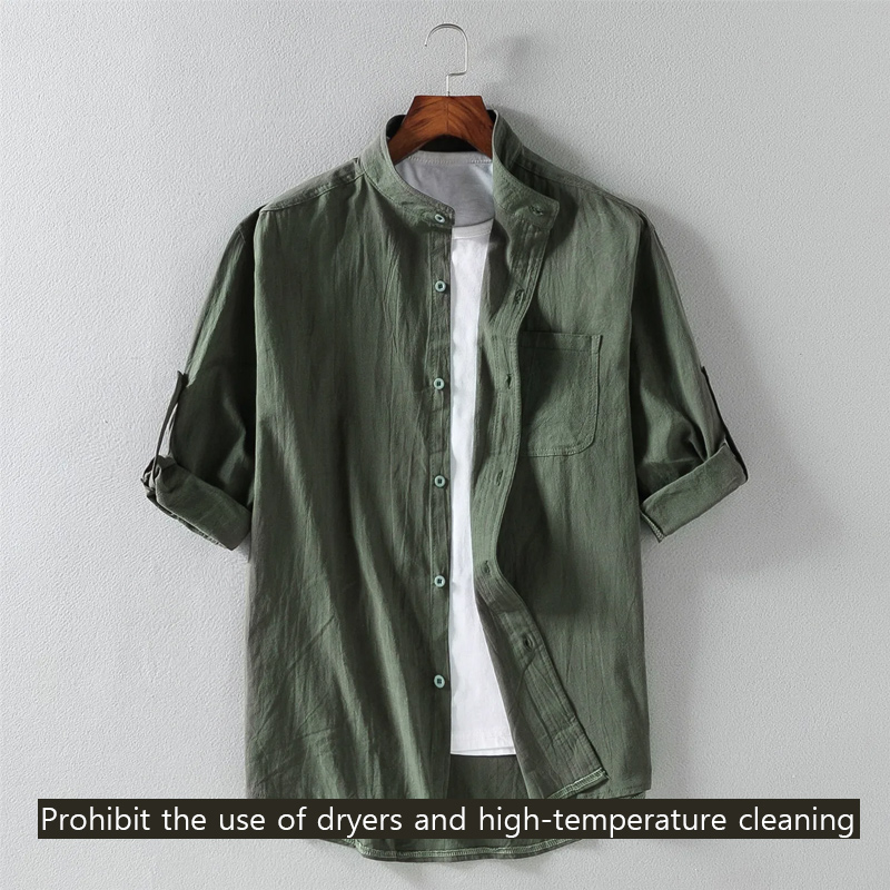 AliExpress Men's Stand-Collar Short-Sleeve Shirt (Plus Size), view 3