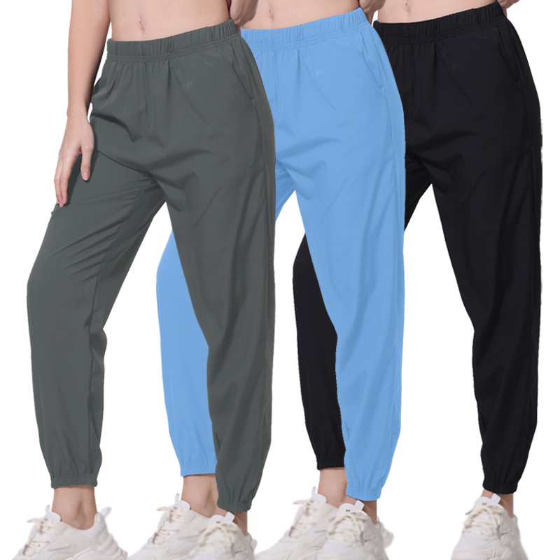 AliExpress Spring And Summer Thin Ladies Quick-drying Sports Casual Pants Mesh Breathable Black Joker 9 Pants Teenagers Running Harem Pants