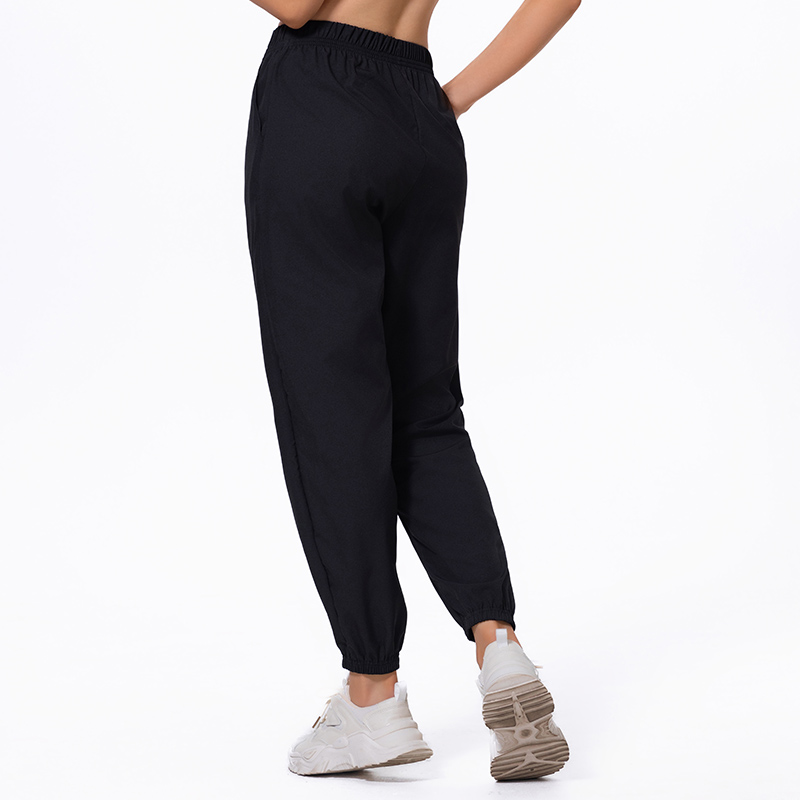 AliExpress Spring And Summer Thin Ladies Quick-drying Sports Casual Pants Mesh Breathable Black Joker 9 Pants Teenagers Running Harem Pants, view 4