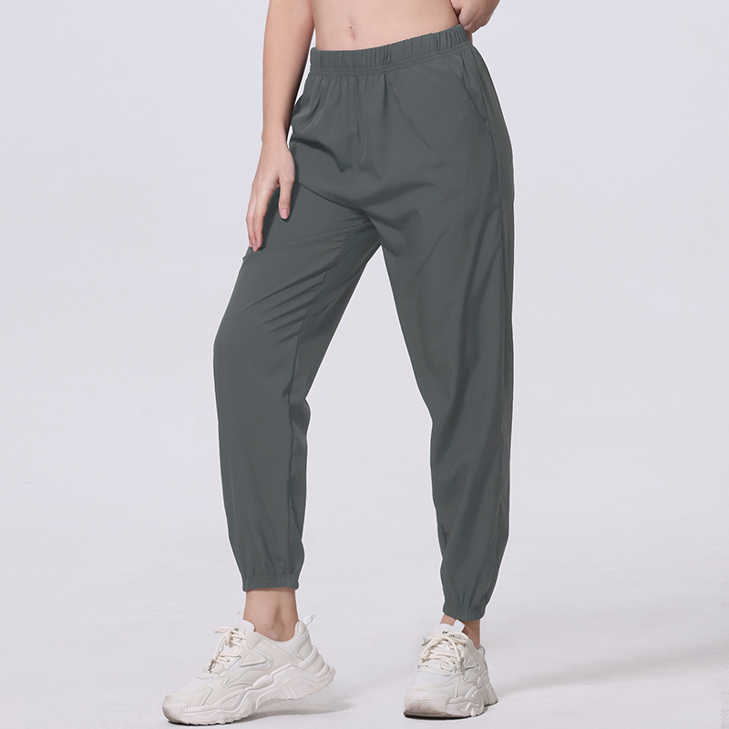 AliExpress Spring And Summer Thin Ladies Quick-drying Sports Casual Pants Mesh Breathable Black Joker 9 Pants Teenagers Running Harem Pants, view 5