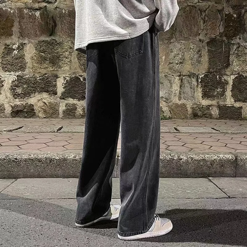 AliExpress Men's Oversized Straight Wide-Leg Baggy Jeans, view 2