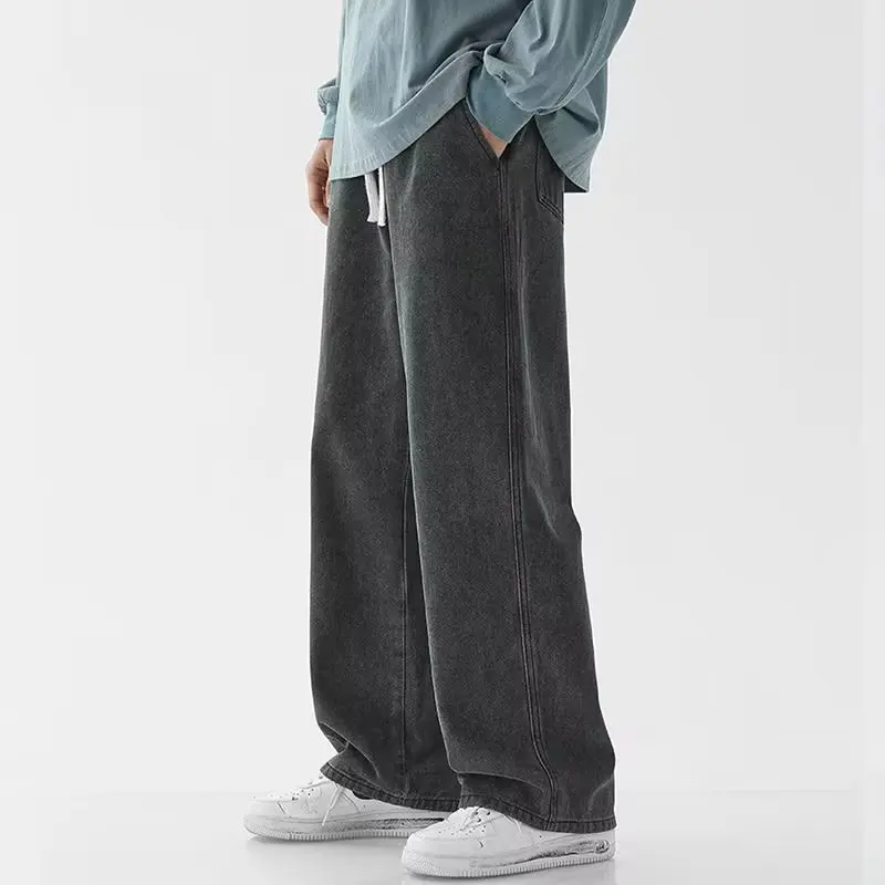 AliExpress Men's Oversized Straight Wide-Leg Baggy Jeans, view 4