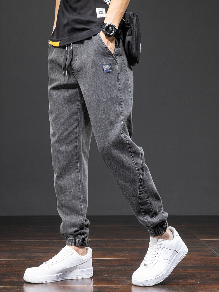 AliExpress Spring Summer Black Blue Cargo Jeans Men Streetwear Denim Jogger Pants Men Baggy Harem Jean Trousers Plus Size, view 4