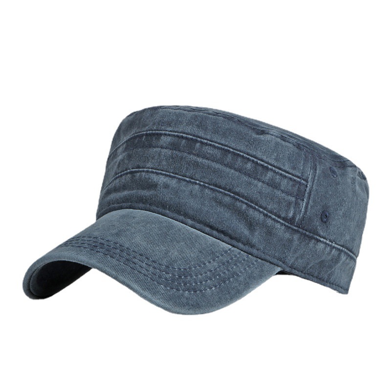 AliExpress Washed Cotton Retro Army Flat Cap, view 3