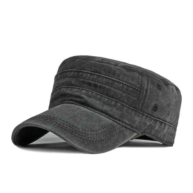 AliExpress Washed Cotton Retro Army Flat Cap, view 5