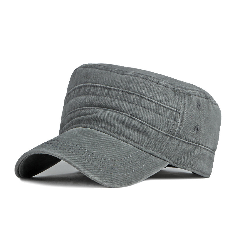 AliExpress Washed Cotton Retro Army Flat Cap, view 6