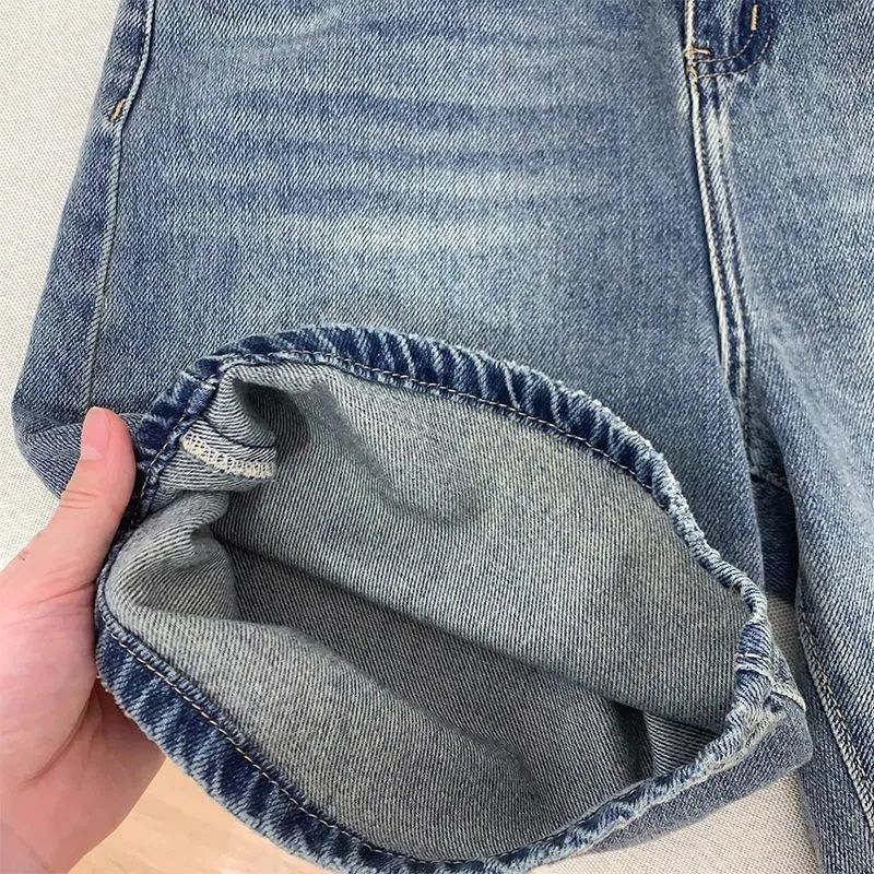 AliExpress Women's High-Waist Wide-Leg Denim Shorts, view 3