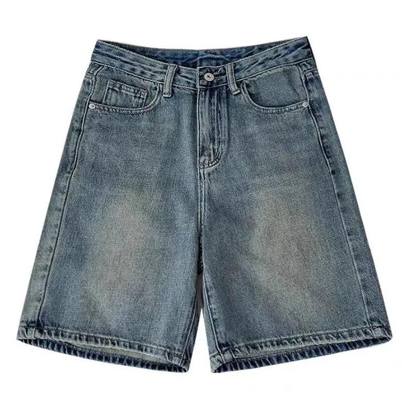 AliExpress Women's High-Waist Wide-Leg Denim Shorts, view 6