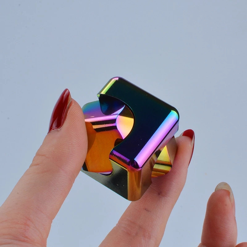 AliExpress Square Decompression Spinning Top Dice Cube Anti-Anxiety Fingertip Toys Hand Fidget Spinner Vent Toys Flipo Flip For Children