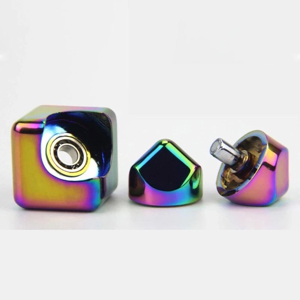 AliExpress Square Decompression Spinning Top Dice Cube Anti-Anxiety Fingertip Toys Hand Fidget Spinner Vent Toys Flipo Flip For Children, view 2