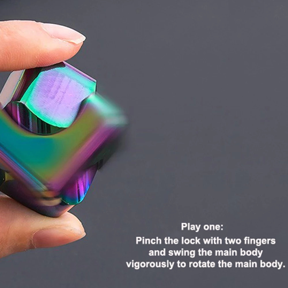 AliExpress Square Decompression Spinning Top Dice Cube Anti-Anxiety Fingertip Toys Hand Fidget Spinner Vent Toys Flipo Flip For Children, view 5