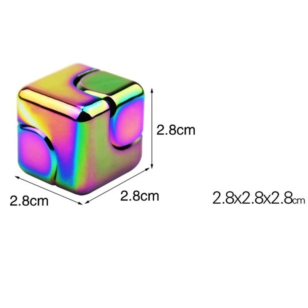 AliExpress Square Decompression Spinning Top Dice Cube Anti-Anxiety Fingertip Toys Hand Fidget Spinner Vent Toys Flipo Flip For Children, view 6
