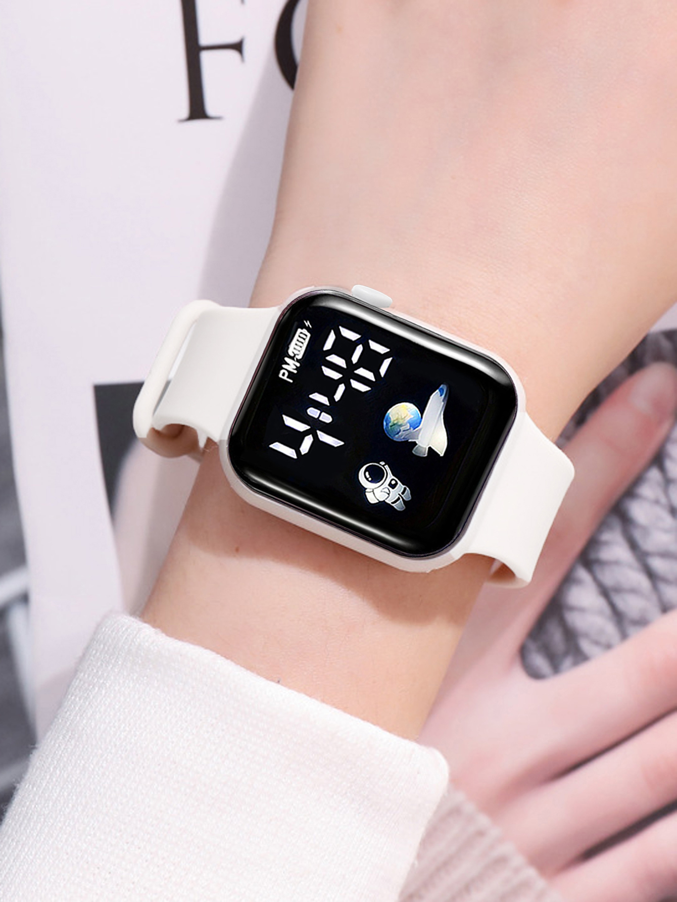 AliExpress Square Beaded Butterfly Electronic Watch Set, view 6