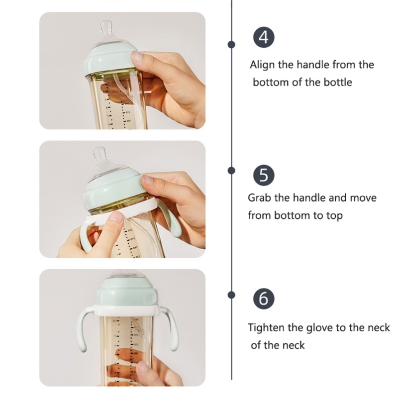AliExpress Square Shape Handle Feeding Bottle Lightweight for Hegen Handle Easy Grasp for Baby 6M+  Bottle Cover Replacement Dropshipping, view 4