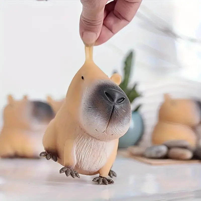 AliExpress Squishy Capybara Squeezing Toy Soft Relax Animal Fidget for Adults Stress Relief Toys Halloween Christmas Holiday Party Gifts, view 4