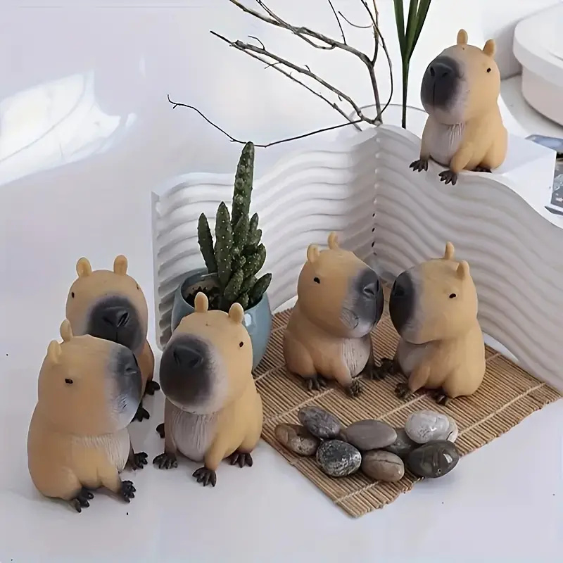 AliExpress Squishy Capybara Squeezing Toy Soft Relax Animal Fidget for Adults Stress Relief Toys Halloween Christmas Holiday Party Gifts, view 5