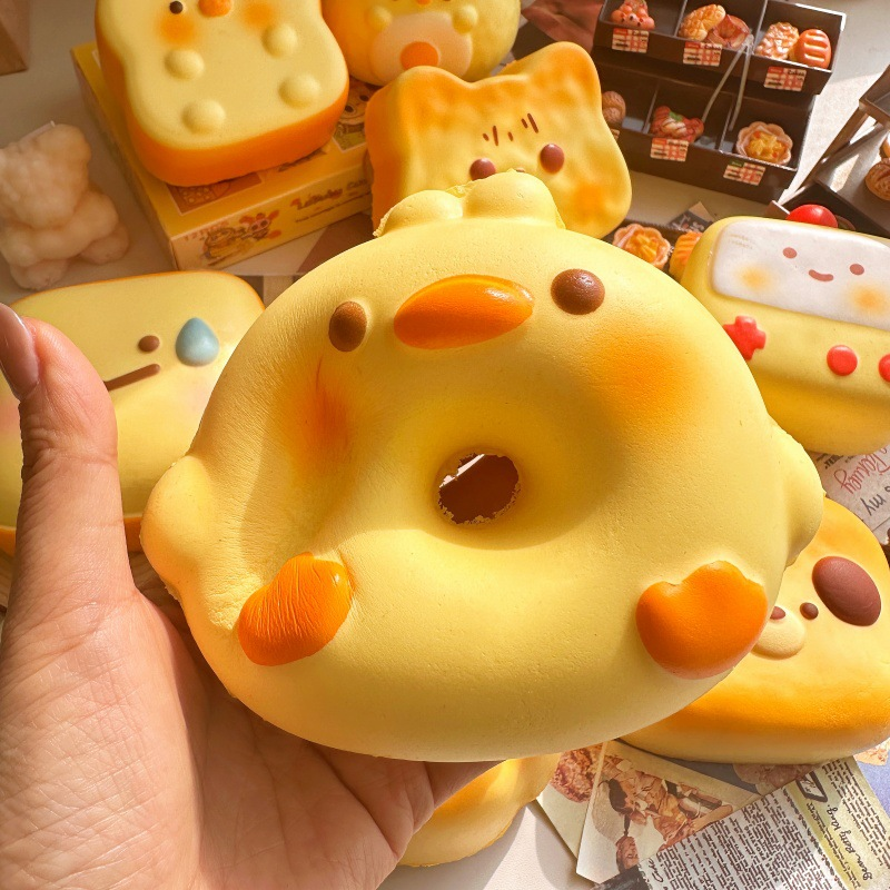 AliExpress Squishy Cute Cartoon Simulated Bread Squeeze Toy Soft Stress Relief Slow Rising Sensory Fidget for Anxiety Gifts for Kids Adults, view 2