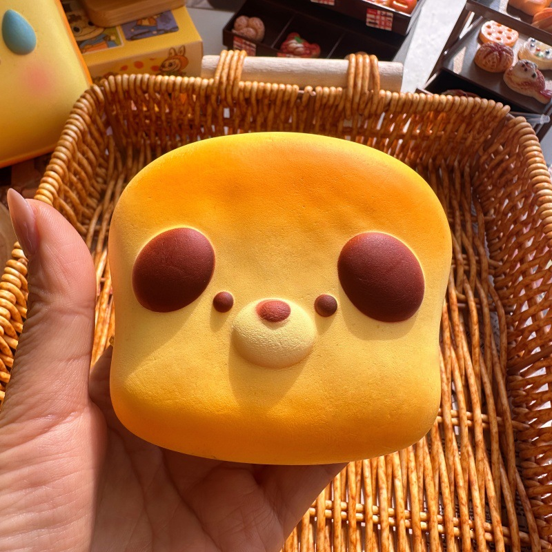 AliExpress Squishy Cute Cartoon Simulated Bread Squeeze Toy Soft Stress Relief Slow Rising Sensory Fidget for Anxiety Gifts for Kids Adults, view 4