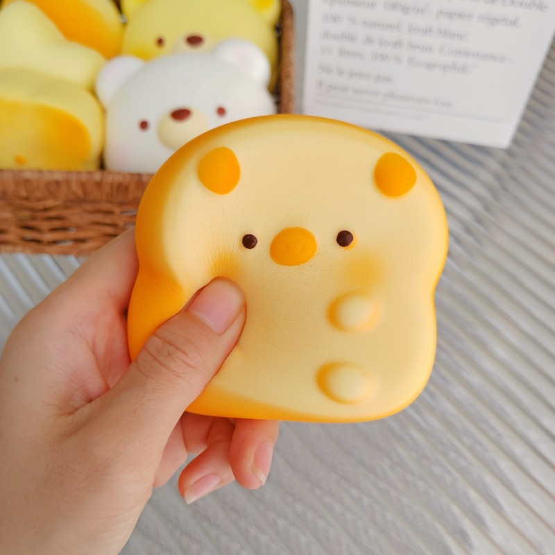 AliExpress Squishy Cute Cartoon Simulated Bread Squeeze Toy Soft Stress Relief Slow Rising Sensory Fidget for Anxiety Gifts for Kids Adults, view 5